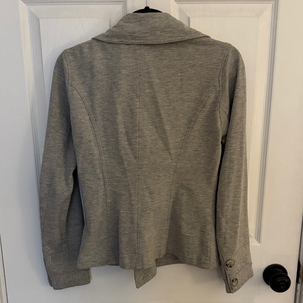 Gray Women's Sweatshirt Jacket - Picture 2 of 3
